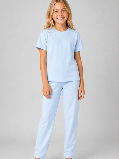 Brand Threads Blue Essentials Long Leg Pyjamas Set - image 1