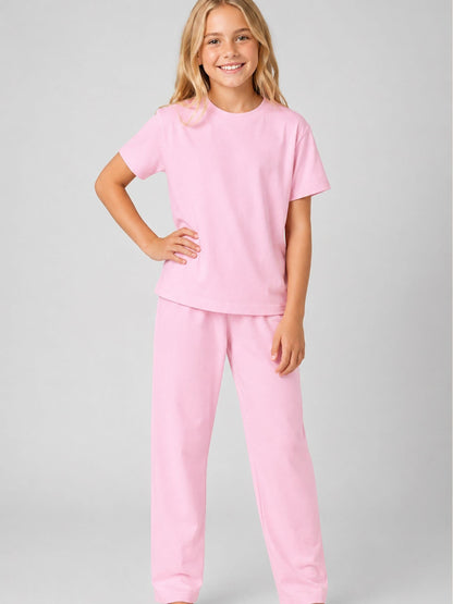 Brand Threads Pink Essentials Long Leg Pyjamas Set - image 1