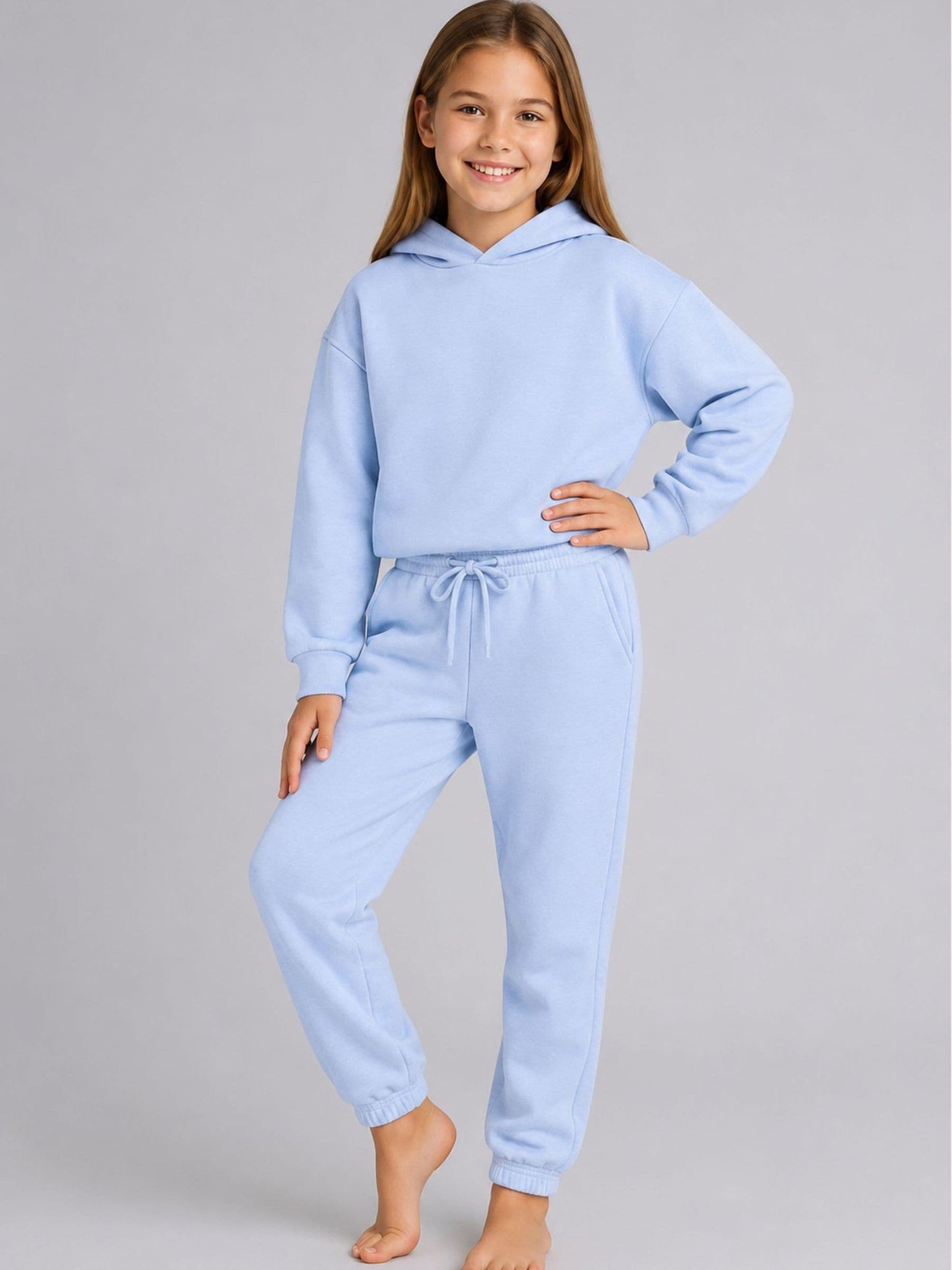 Dsiney Kidz - Brand Threads Blue Essentials Hoodie Tracksuit image 3