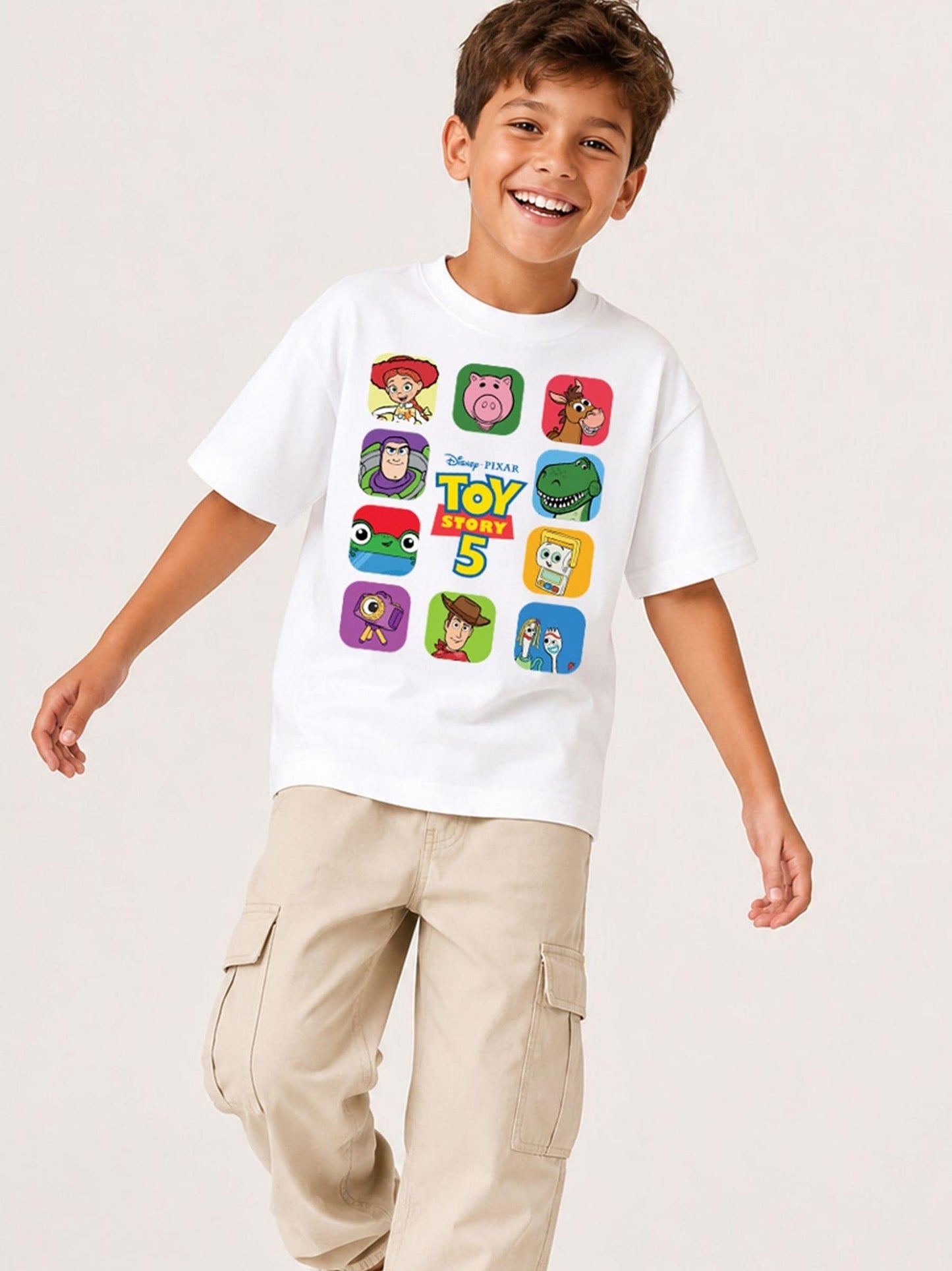 Dsiney Kidz - Brand Threads White Disney Toy Story 5 T-Shirt image 2
