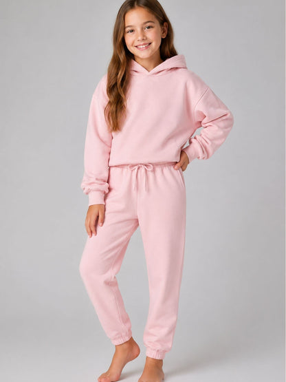 Dsiney Kidz - Brand Threads Pink Essentials Hoodie Tracksuit image 3