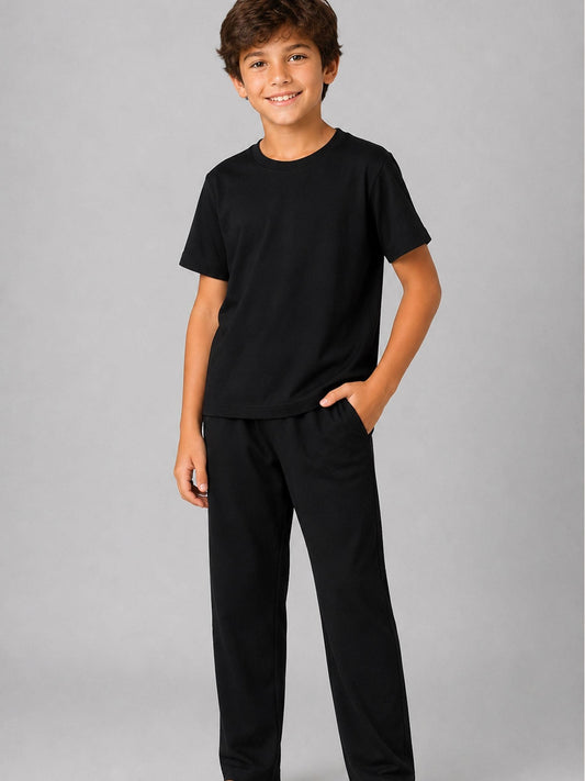 Brand Threads Black Essentials Long Leg Pyjamas Set - image 2
