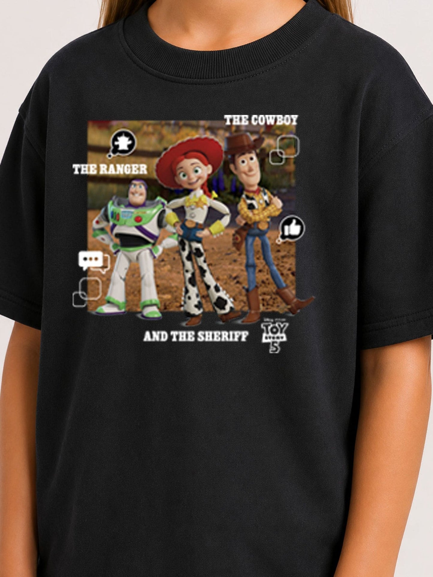 Dsiney Kidz - Brand Threads Black Disney Toy Story 5 T-Shirt image 2