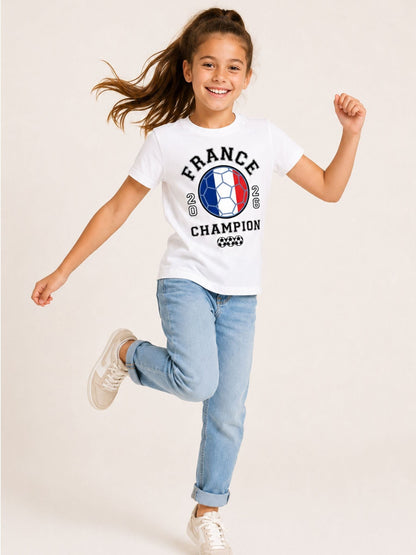 Dsiney Kidz - Brand Threads White France Football T-Shirt image 1
