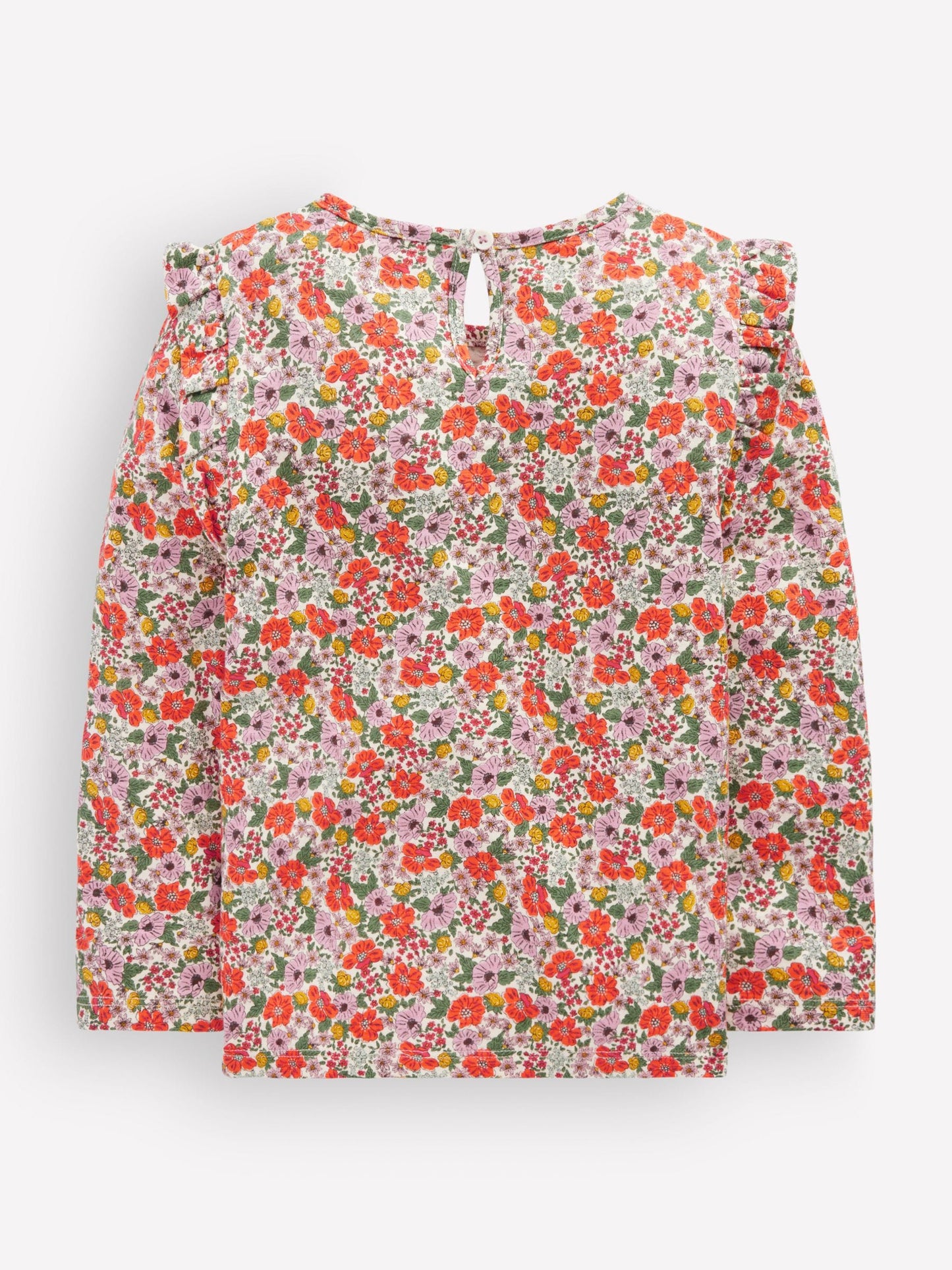 Dsiney Kidz - Boden Cream Frill Sleeve Slub Top image 2
