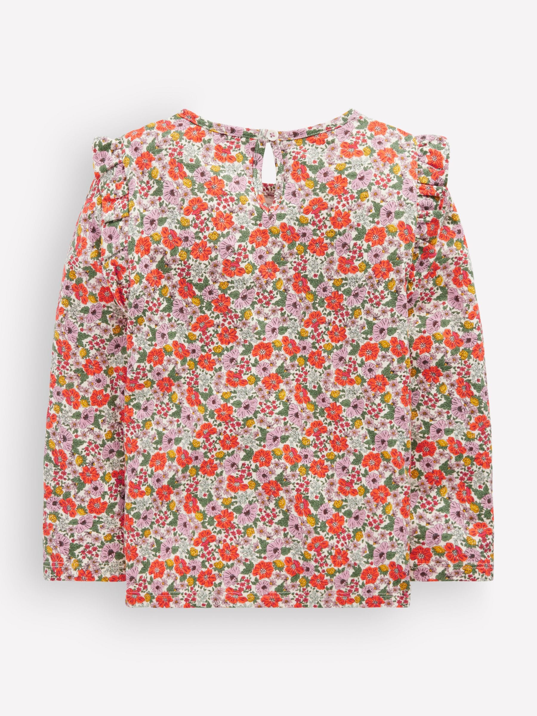 Dsiney Kidz - Boden Cream Frill Sleeve Slub Top image 2