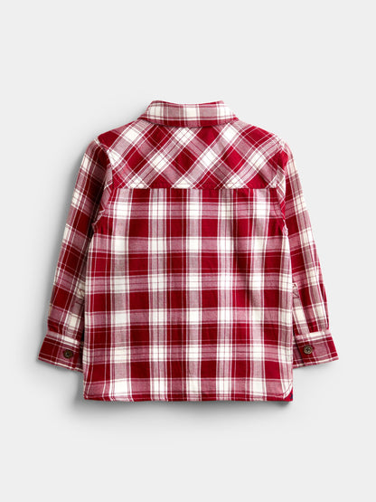JoJo Maman Bébé Dark Red Check Shirt & Trouser Set - image 4