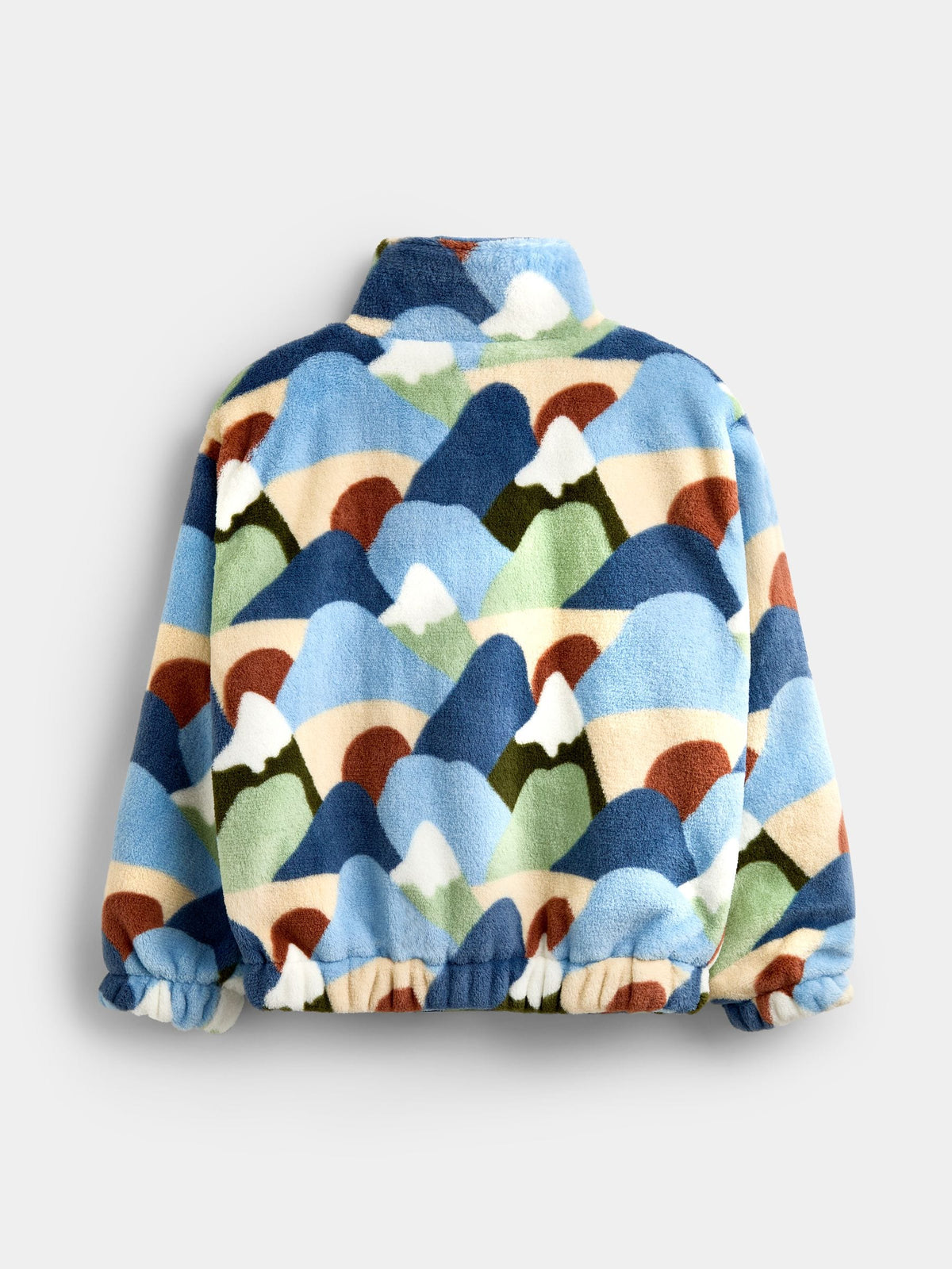 JoJo Maman Bébé Blue Abstract Mountain Borg Fleece Jacket - image 2