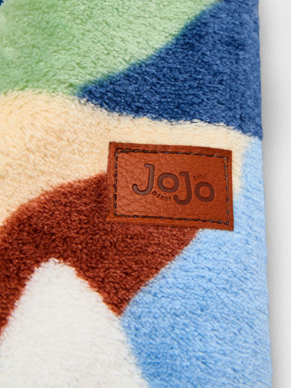 JoJo Maman Bébé Blue Abstract Mountain Borg Fleece Jacket - image 4