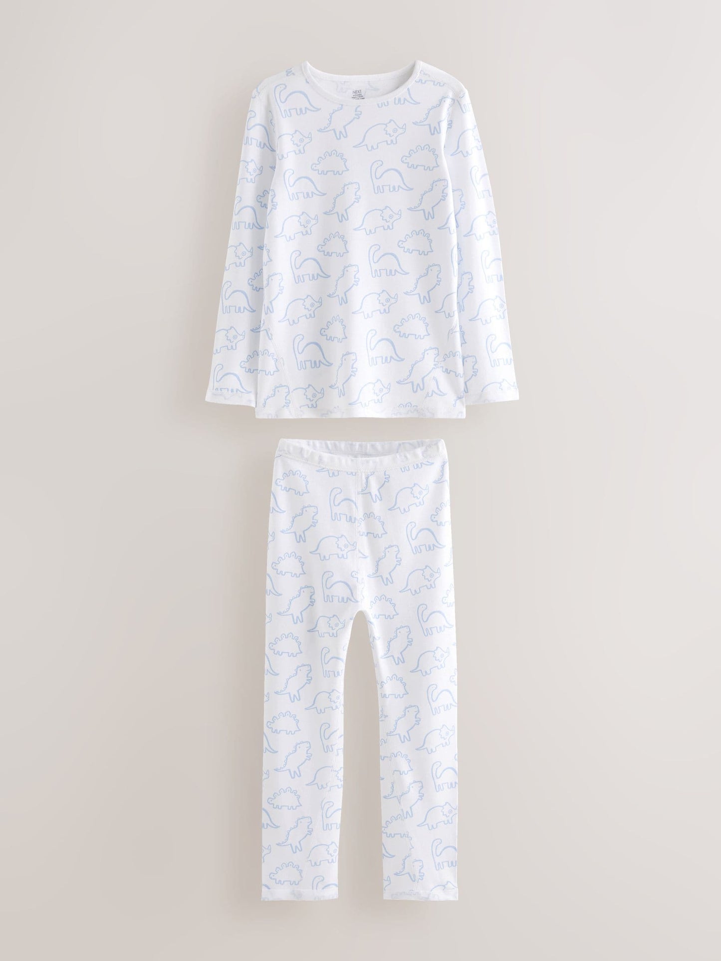 Blue Dinosaur Print Kind to Skin Pyjamas 2 Pack (9mths-12yrs) image 4