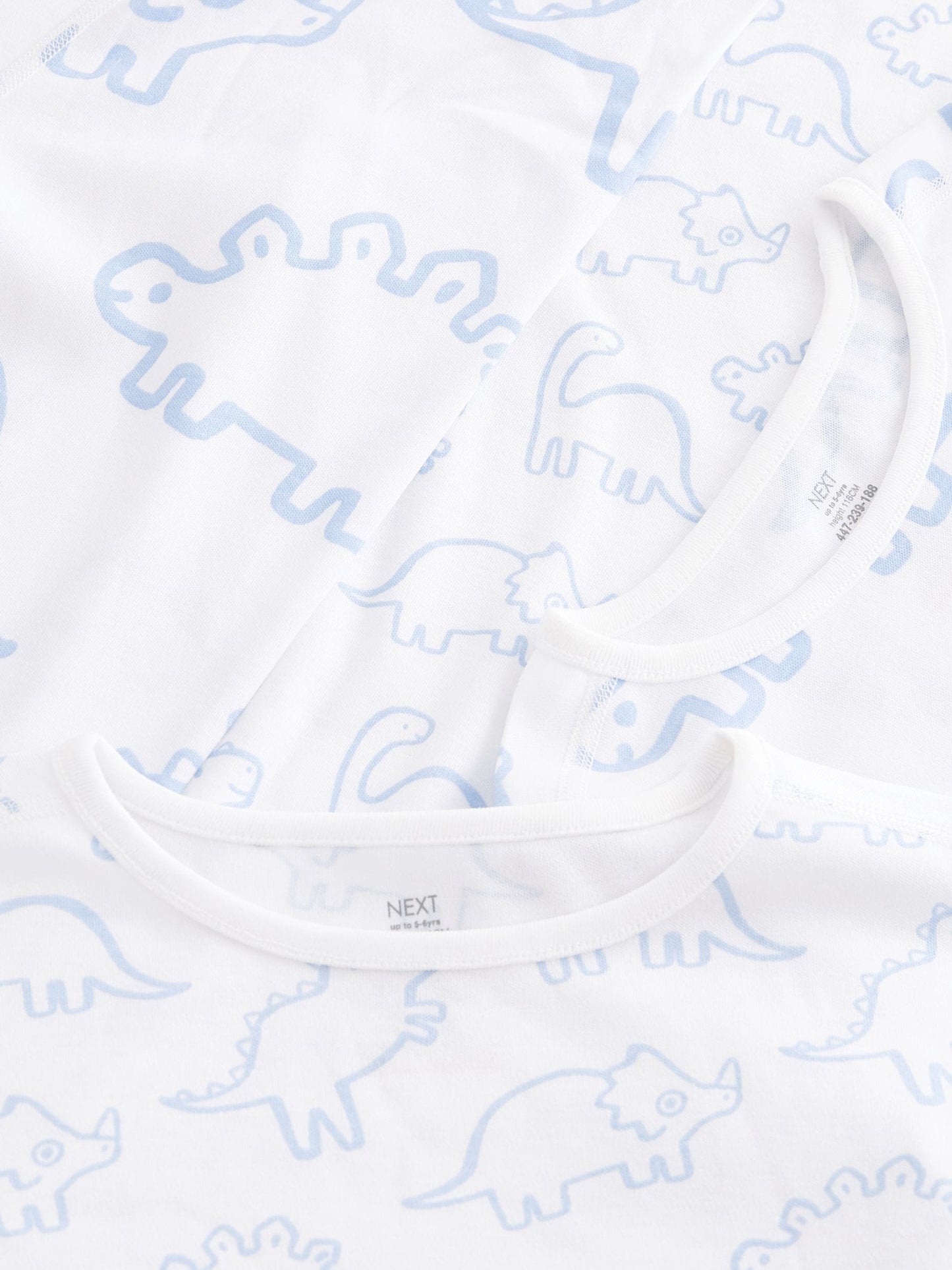 Blue Dinosaur Print Kind to Skin Pyjamas 2 Pack (9mths-12yrs) image 6
