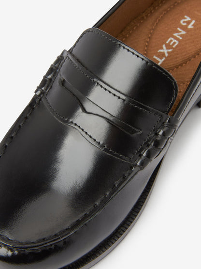 Black Leather Loafers image 4