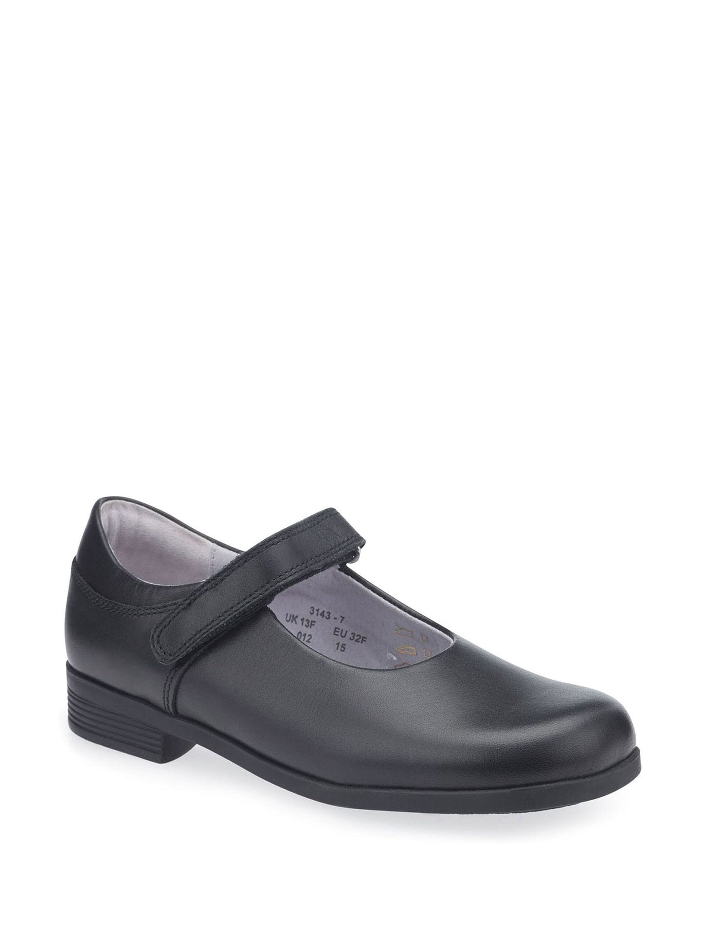 Start Rite Black Standard Fit Classic Mary Jane Rip-Tape Smart Plain School Shoes image 3