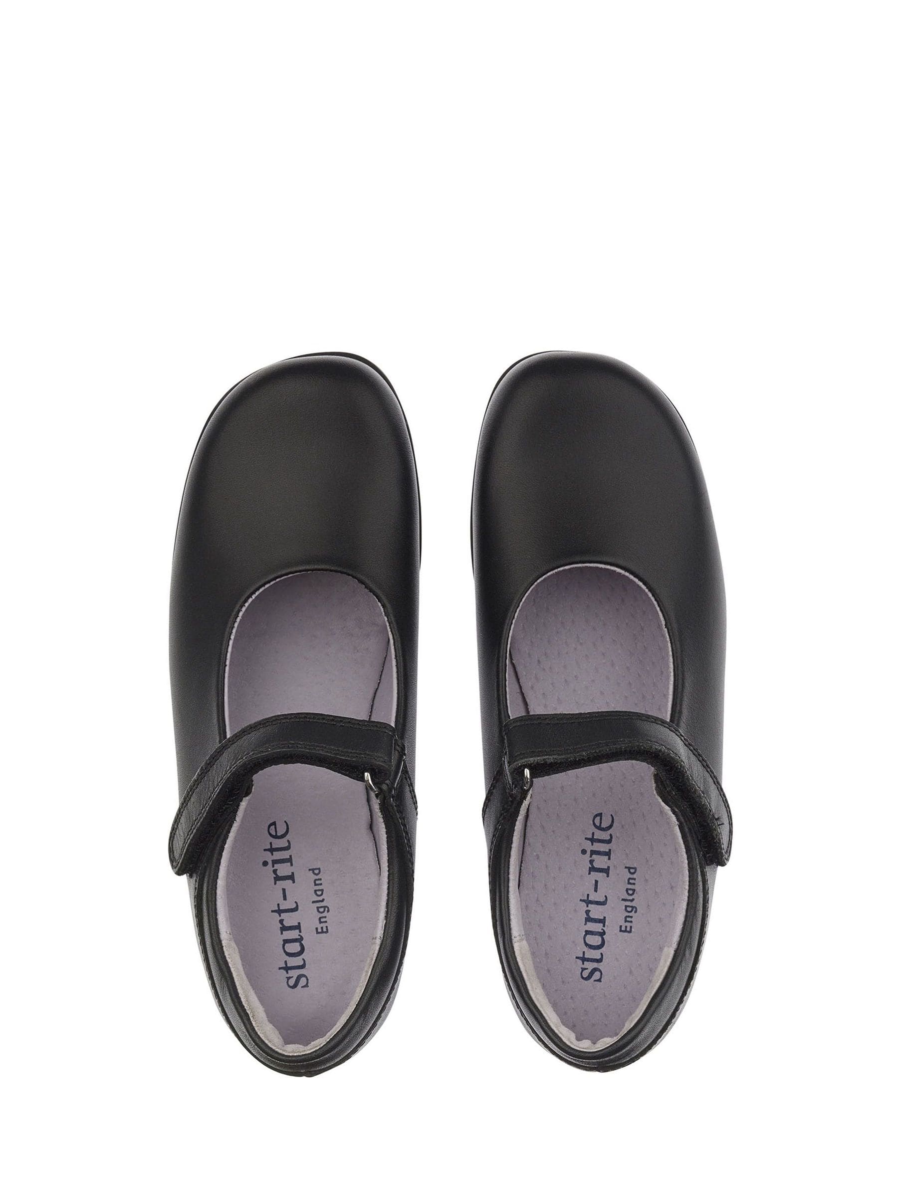 Start Rite Black Standard Fit Classic Mary Jane Rip-Tape Smart Plain School Shoes image 5