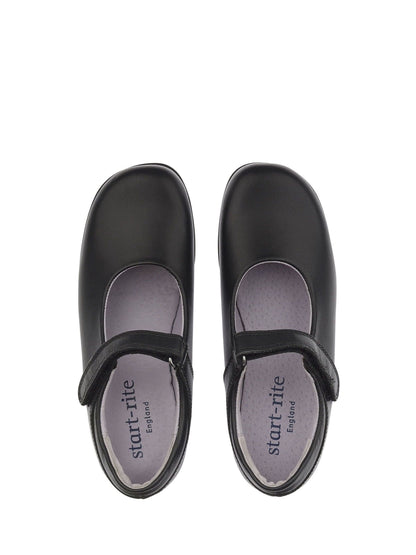 Start Rite Black Standard Fit Classic Mary Jane Rip-Tape Smart Plain School Shoes image 5