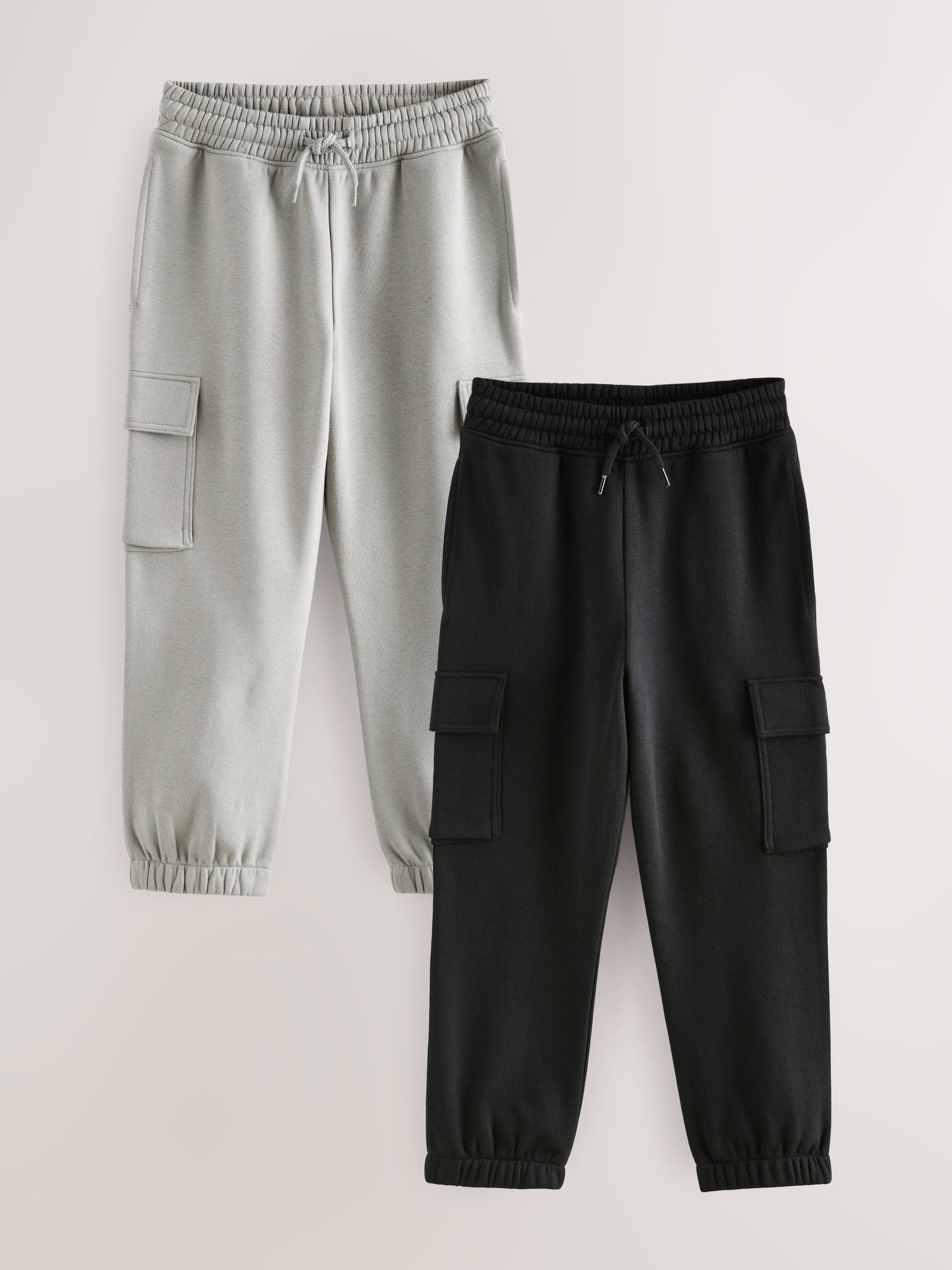Dsiney Kidz - Black/Grey Regular Fit Cargo Joggers 2 Pack (3-16yrs) image 1