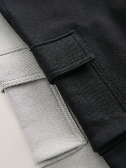 Dsiney Kidz - Black/Grey Regular Fit Cargo Joggers 2 Pack (3-16yrs) image 6