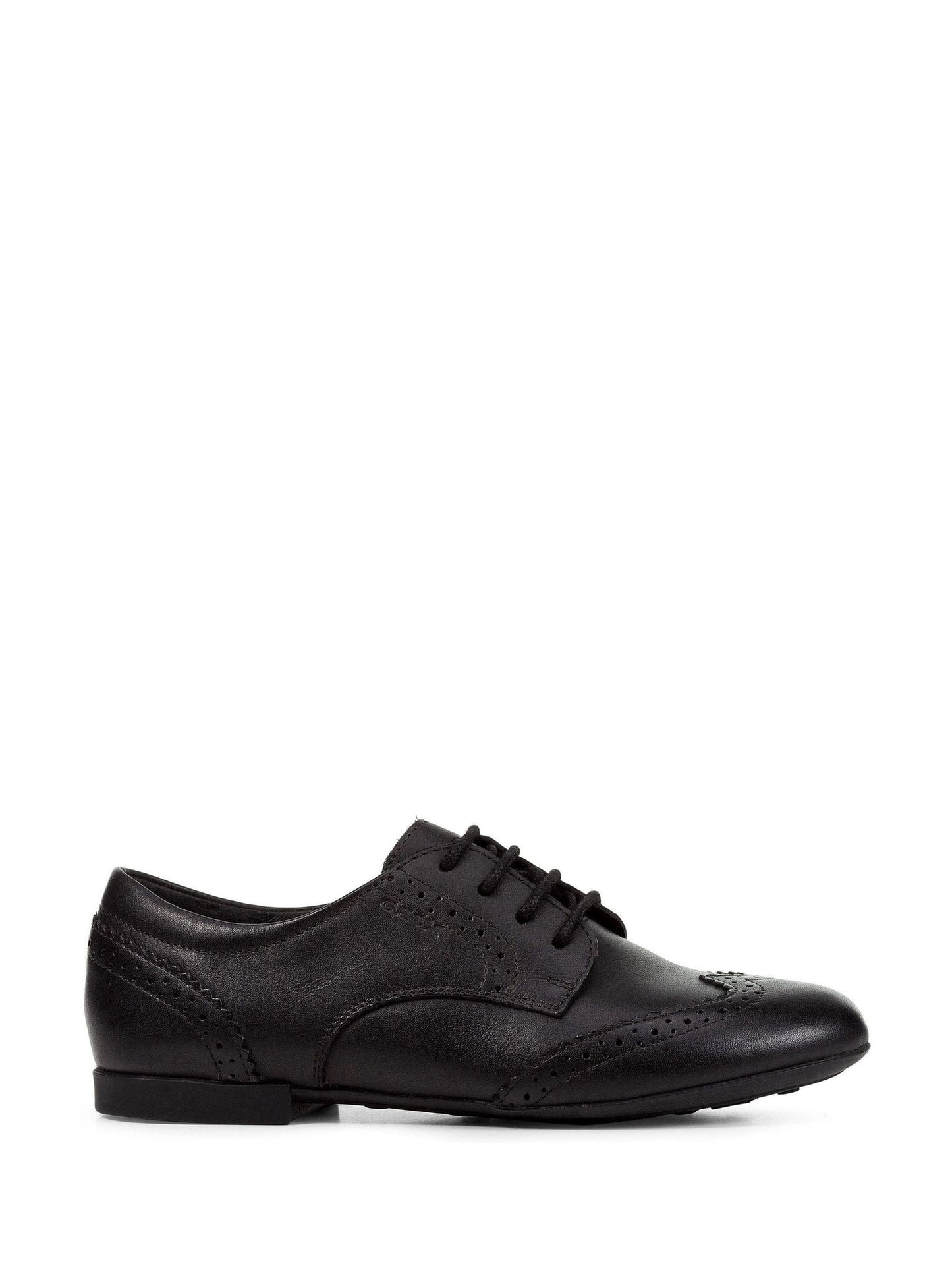 Geox Black J Plie Leather School Shoes image 1