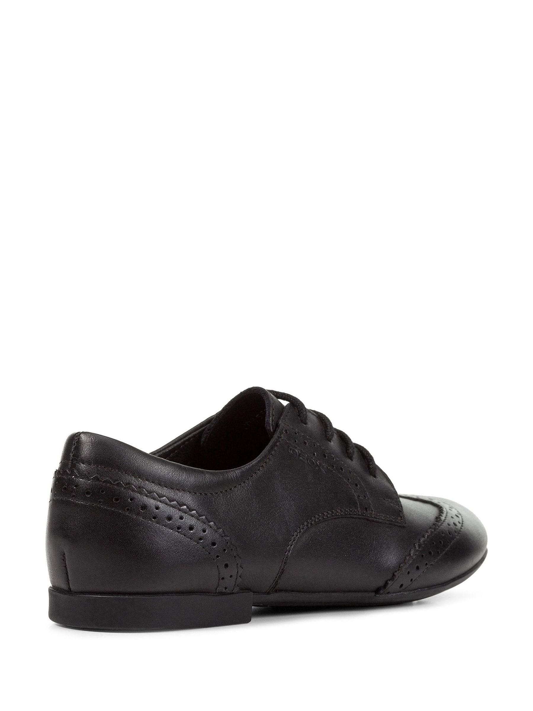 Geox Black J Plie Leather School Shoes image 2