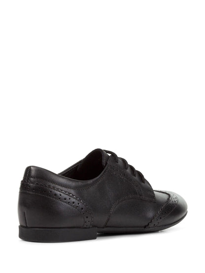 Geox Black J Plie Leather School Shoes image 2