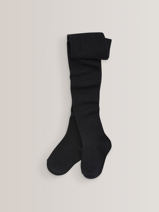 Black Cotton Rich School Tights image 1