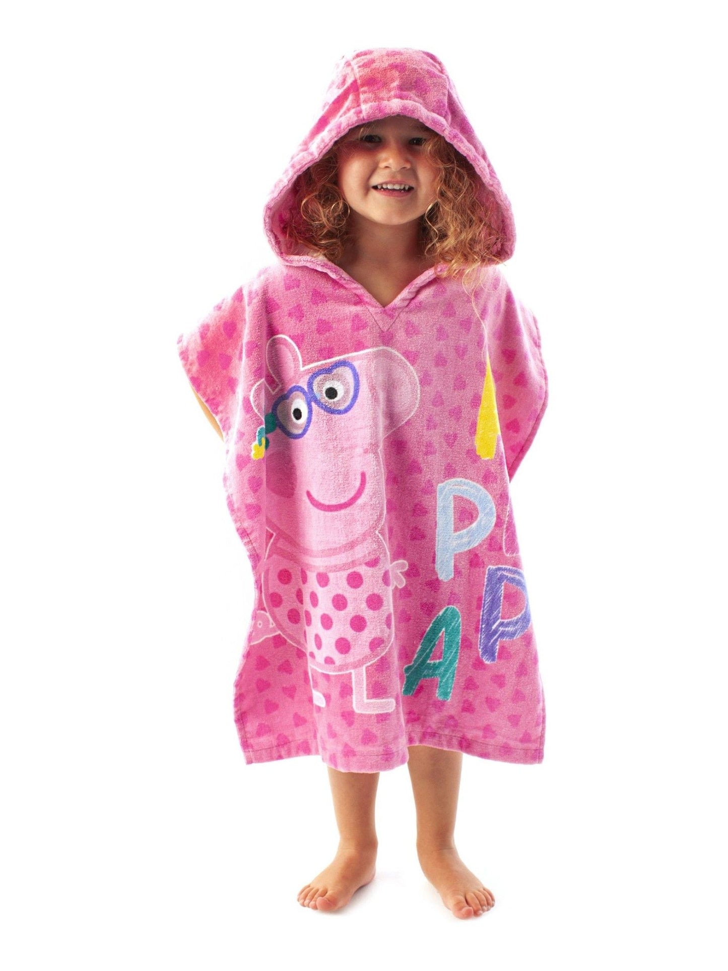 Vanilla Underground Pink Girls Peppa Pig Swimsuit and Towel Poncho Set. image 5