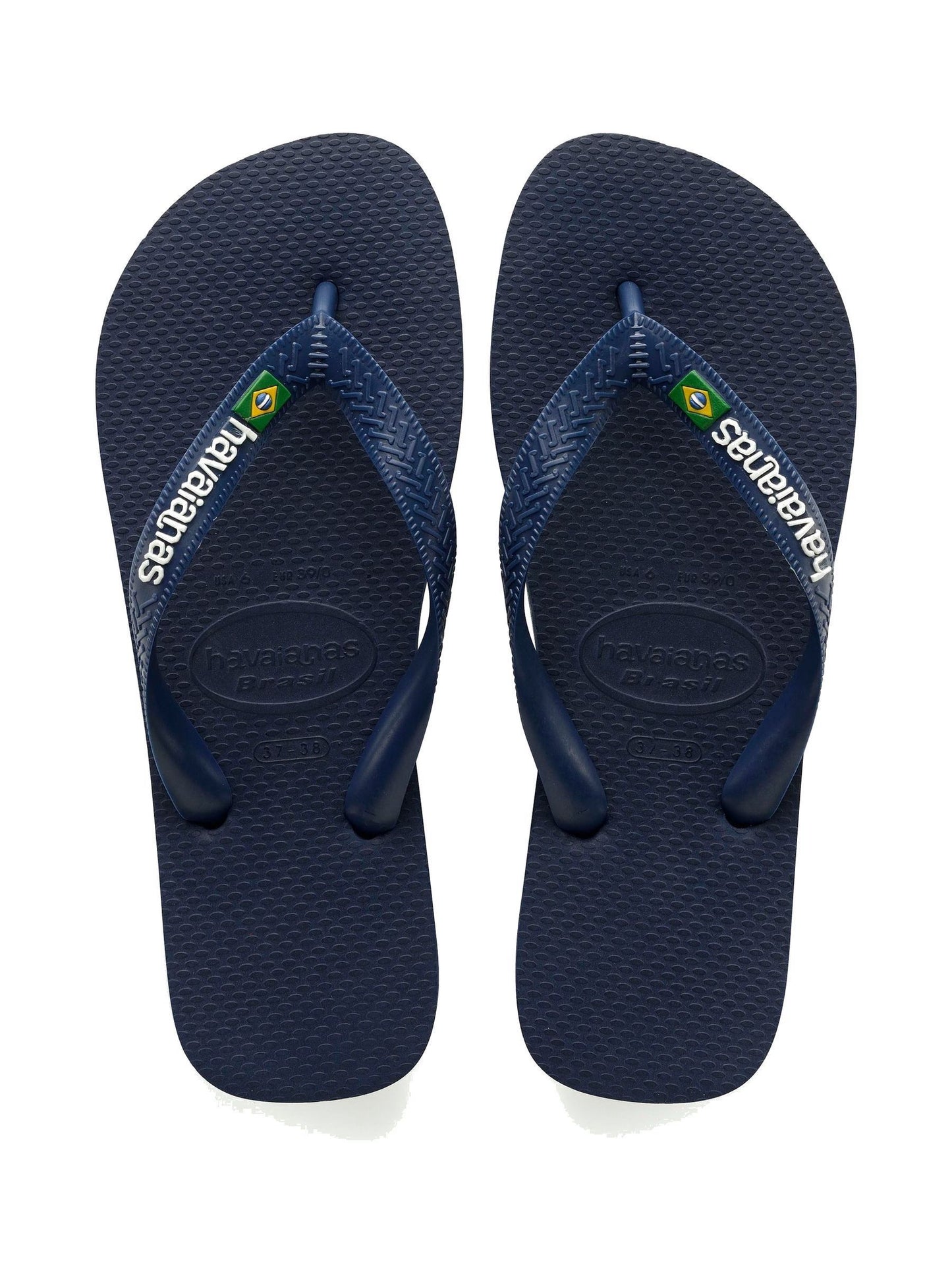 Havaianas Navy Kids Brasil Logo Flip Flops image 1