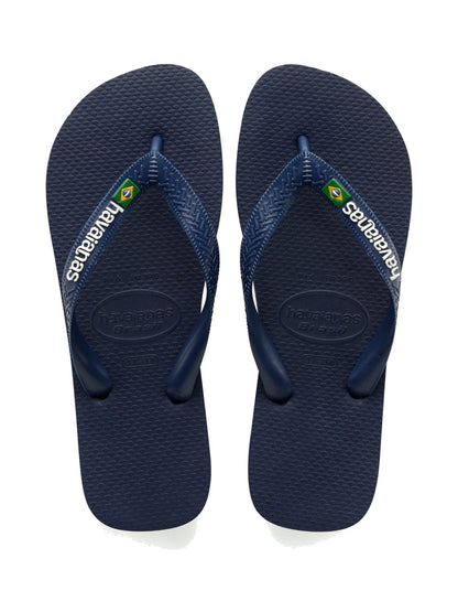 Havaianas Navy Kids Brasil Logo Flip Flops image 1