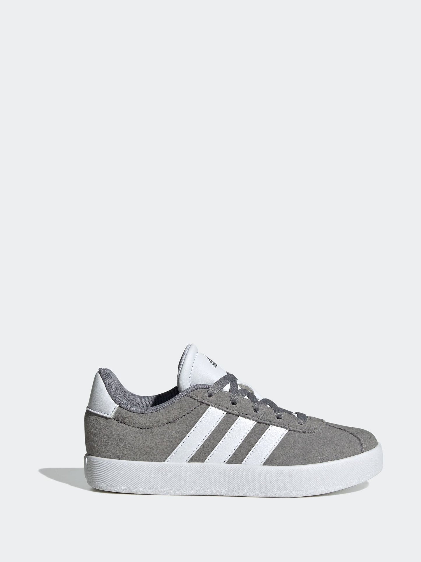 adidas Grey/White VL Court 3.0 Lace Kids Trainers image 1