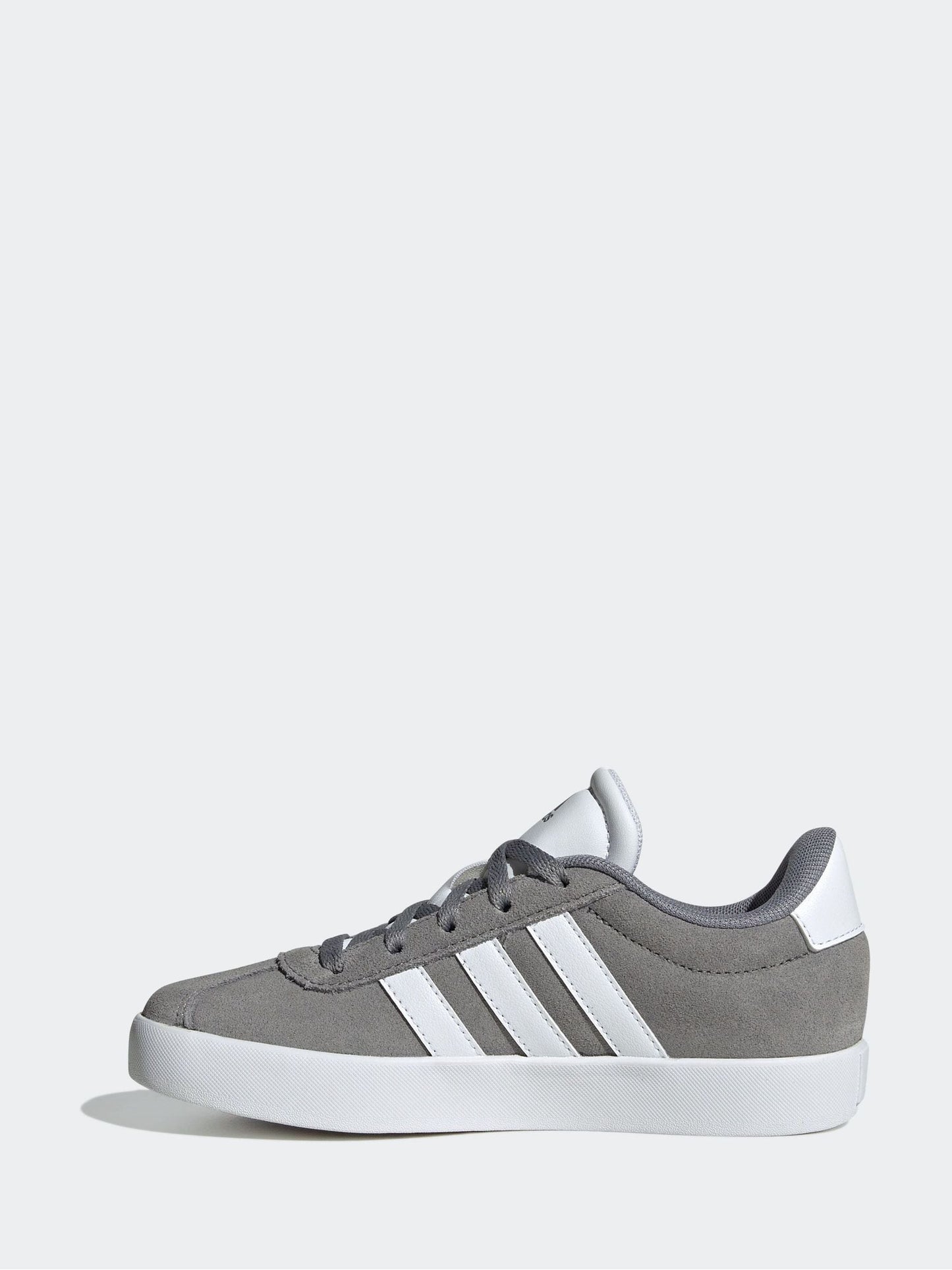 adidas Grey/White VL Court 3.0 Lace Kids Trainers image 2