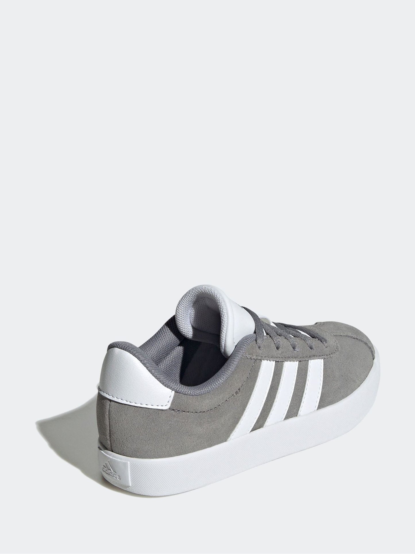 adidas Grey/White VL Court 3.0 Lace Kids Trainers image 4