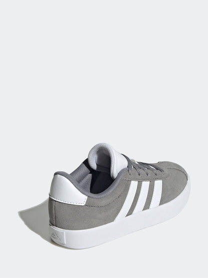 adidas Grey/White VL Court 3.0 Lace Kids Trainers image 4