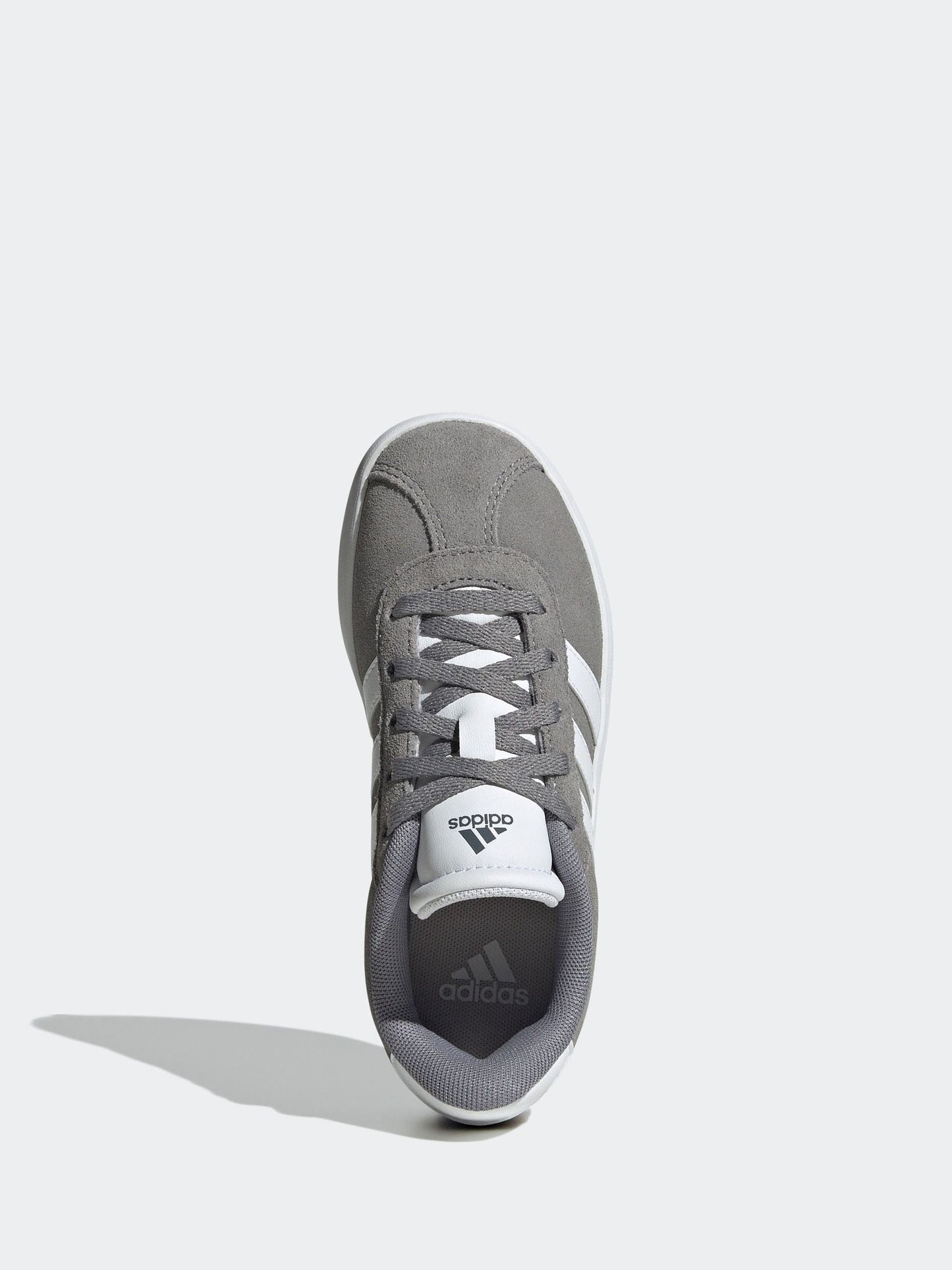 adidas Grey/White VL Court 3.0 Lace Kids Trainers image 5