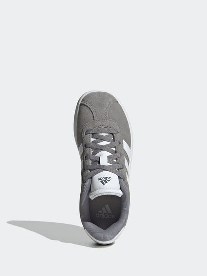 adidas Grey/White VL Court 3.0 Lace Kids Trainers image 5