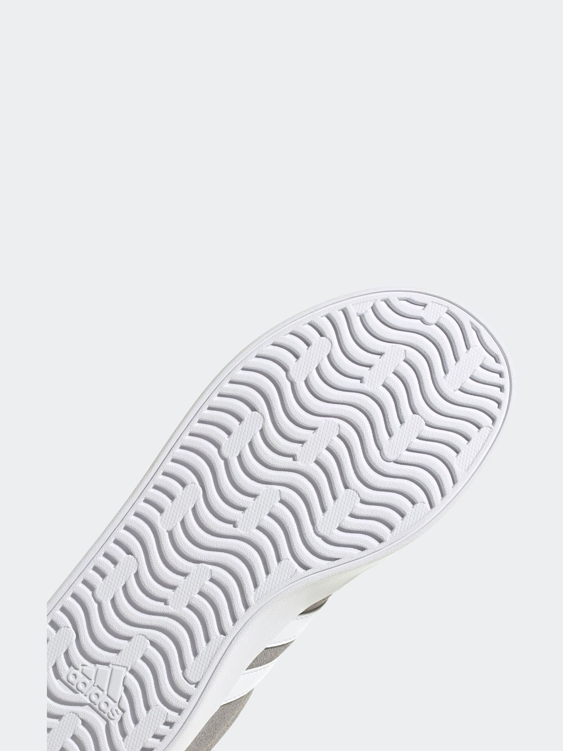 adidas Grey/White VL Court 3.0 Lace Kids Trainers image 8