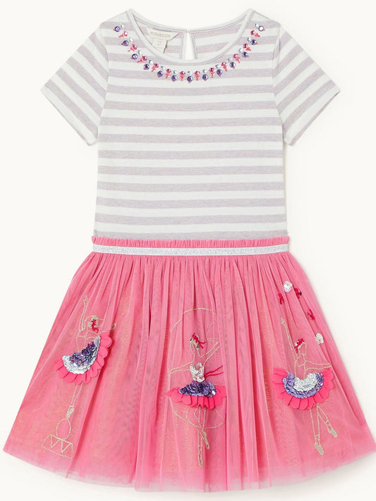 Monsoon Pink Acrobat Disco Dress image 1