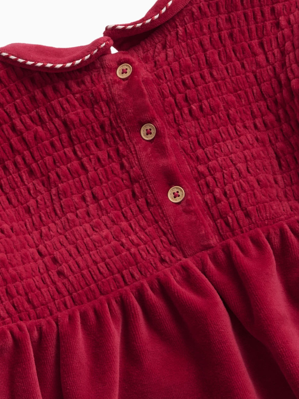 MORI Red Velour Dress & Tights Set - image 4
