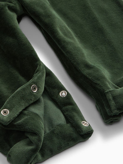 MORI Green Train Print Velour Dungarees - image 3