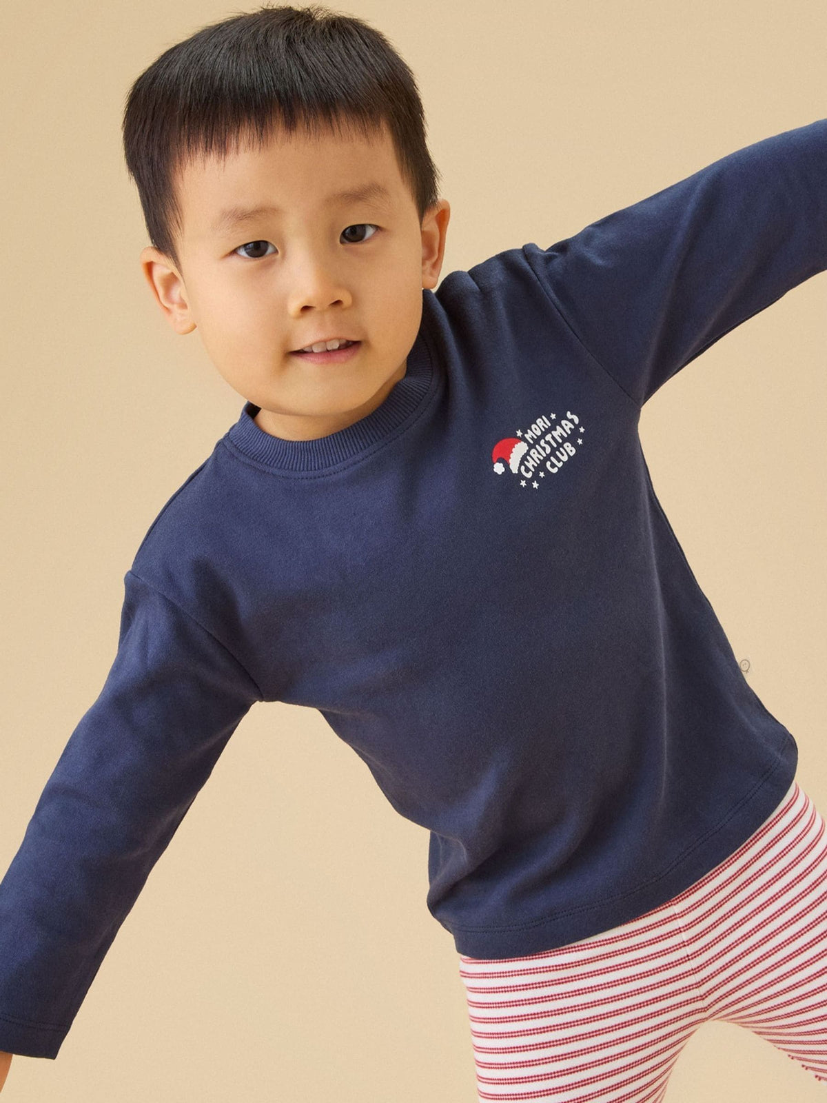 MORI Blue/Navy Navy Supersoft Christmas Long Sleeve T-Shirt - image 1