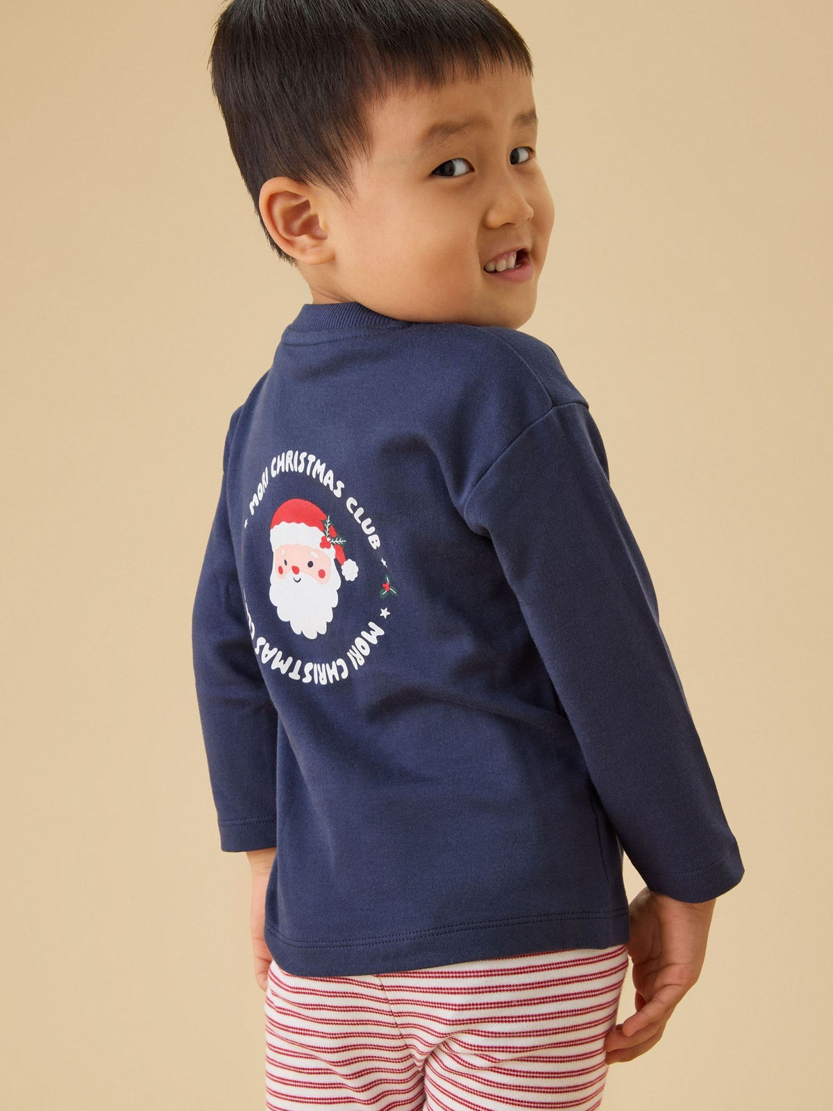 MORI Blue/Navy Navy Supersoft Christmas Long Sleeve T-Shirt - image 2