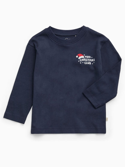 MORI Blue/Navy Navy Supersoft Christmas Long Sleeve T-Shirt - image 3