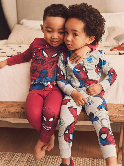 Dsiney Kidz - Red/Navy Spiderman Snuggle Pyjamas 2 Pack (12mths-10yrs) image 2