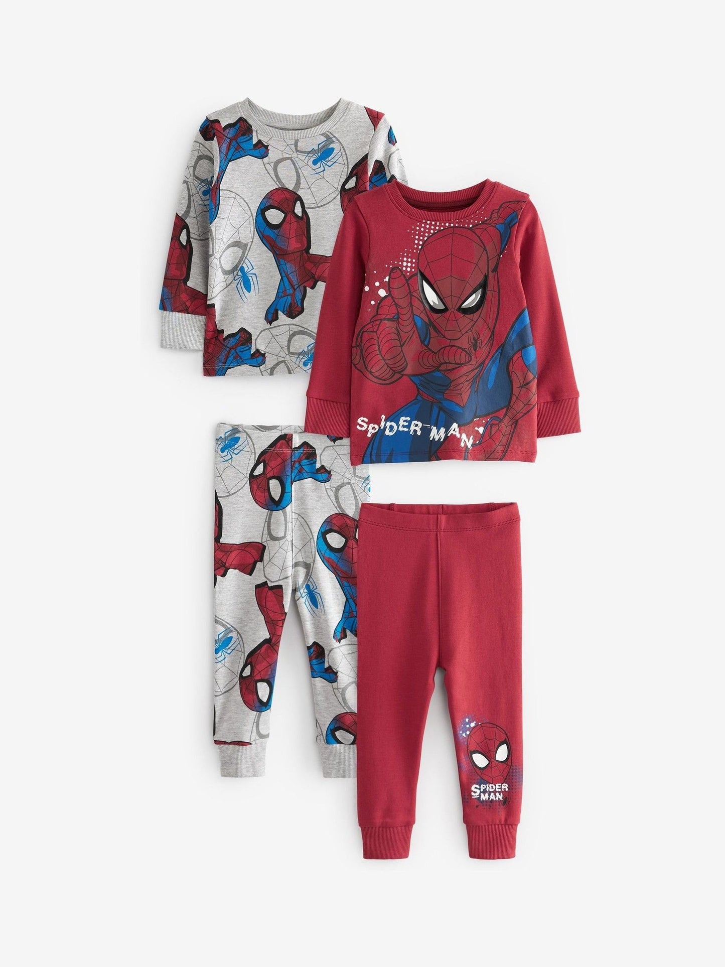 Dsiney Kidz - Red/Navy Spiderman Snuggle Pyjamas 2 Pack (12mths-10yrs) image 5