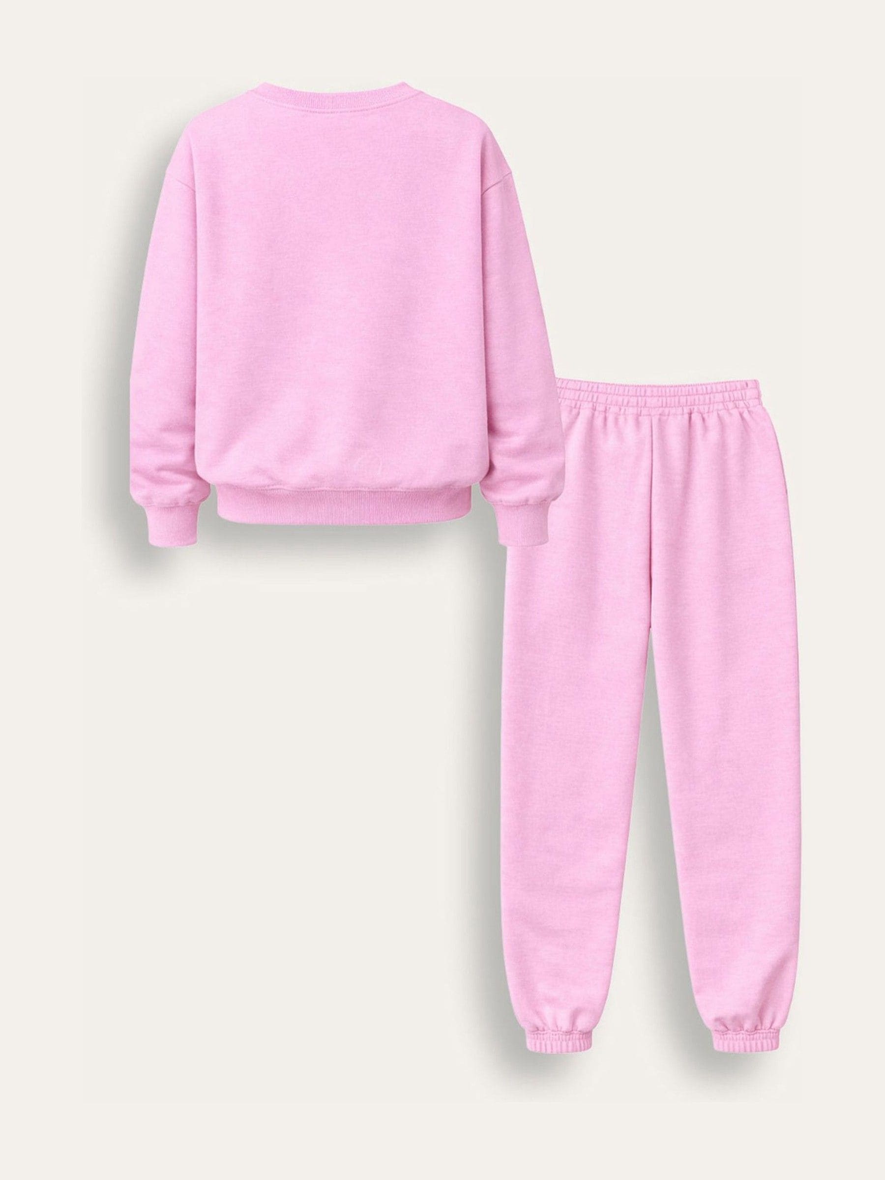 Dsiney Kidz - Brand Threads Pink Essentials Sweatshirt Tracksuit image 3