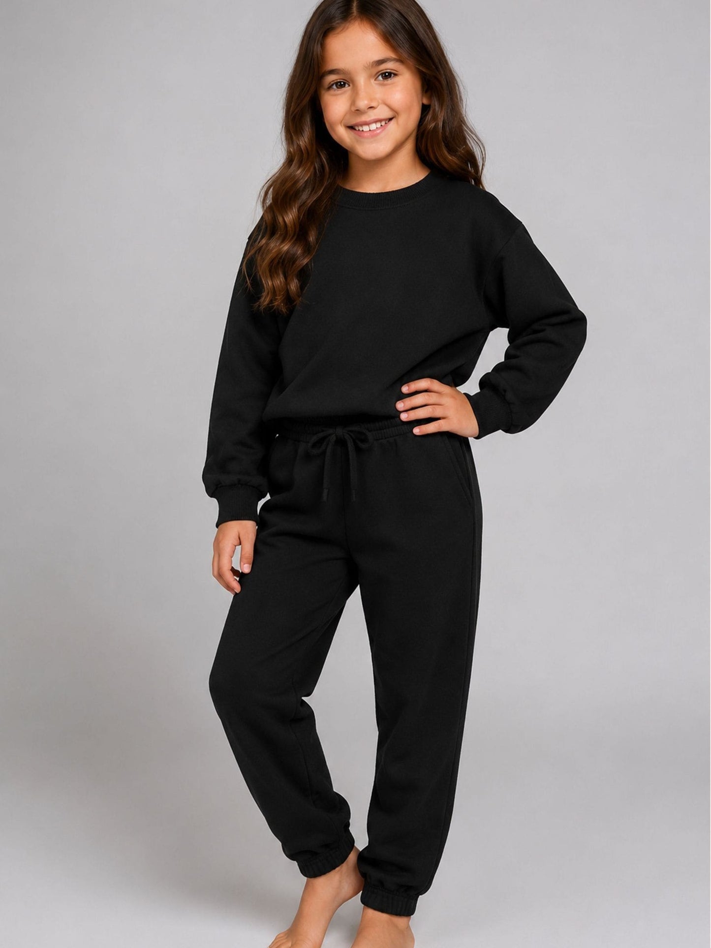 Dsiney Kidz - Brand Threads Black Essentials Sweatshirt Tracksuit image 1