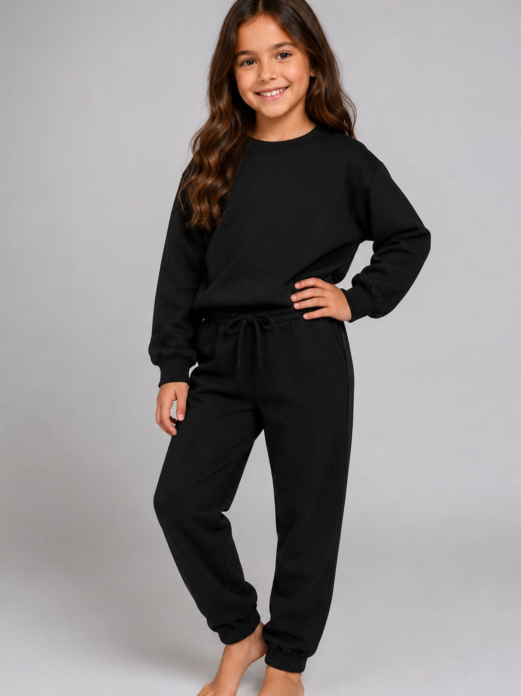 Dsiney Kidz - Brand Threads Black Essentials Sweatshirt Tracksuit image 1