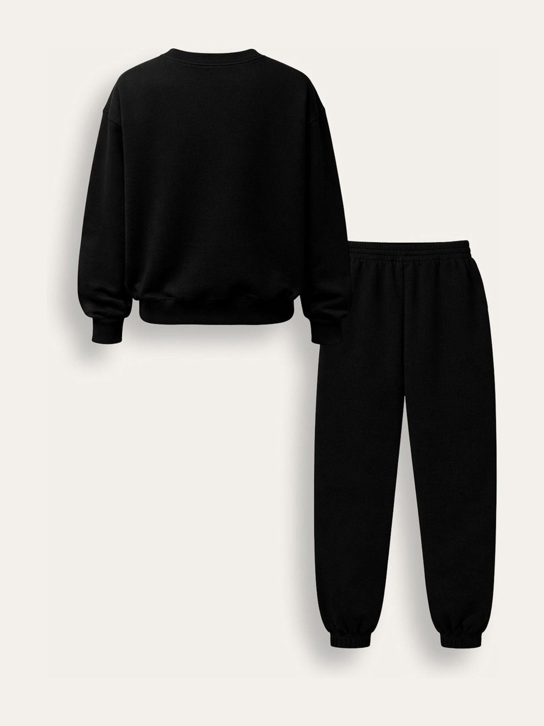 Dsiney Kidz - Brand Threads Black Essentials Sweatshirt Tracksuit image 4