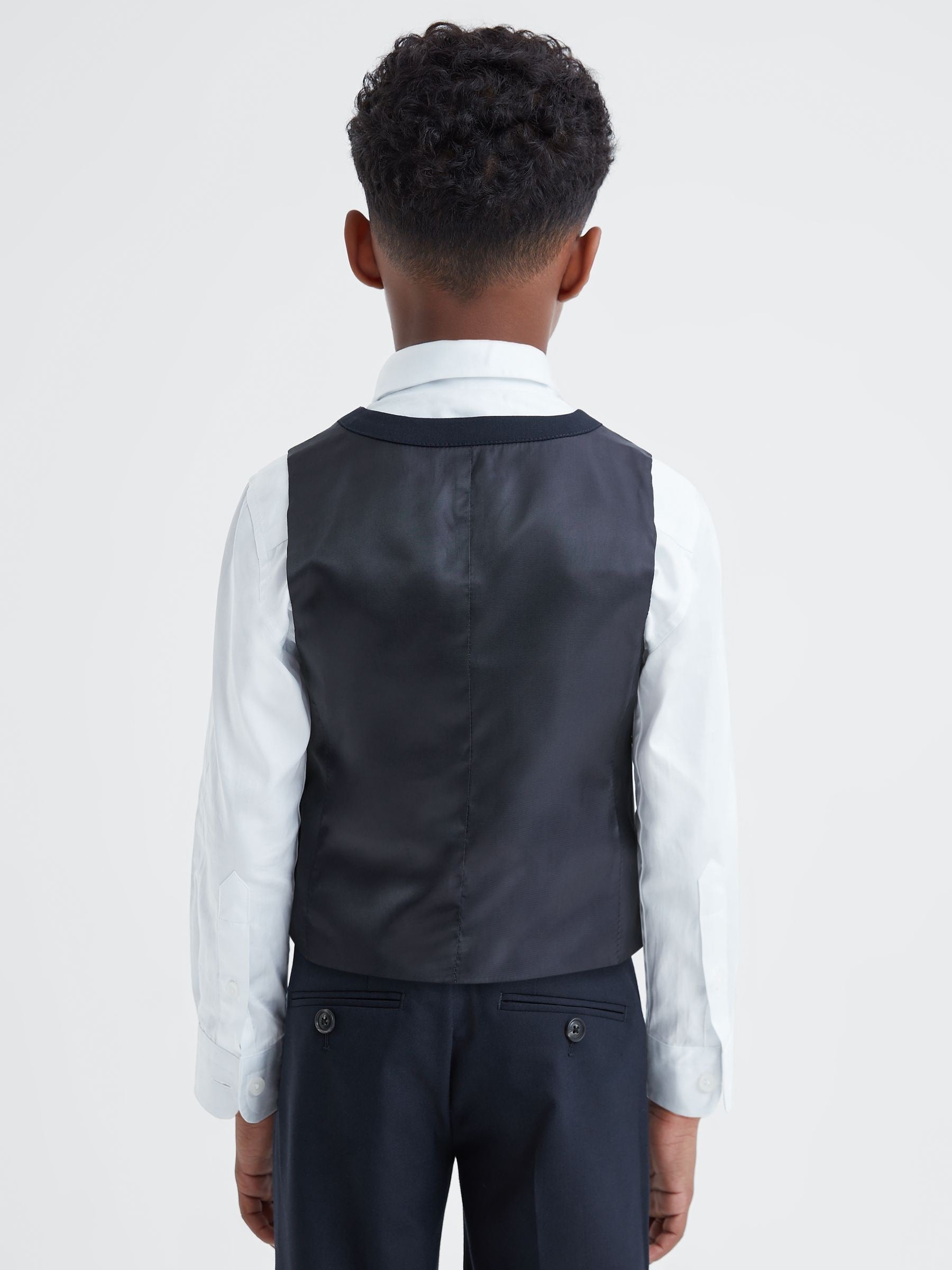 Reiss Navy Hope 9-14 yrs Modern Fit Waistcoat image 5