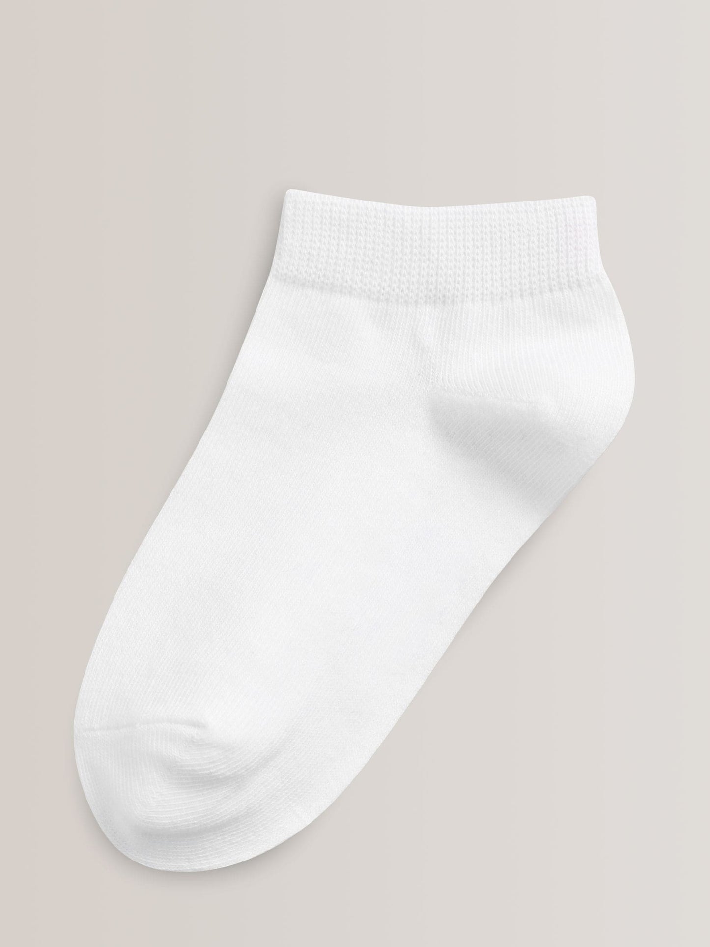 White 5 Pack Cotton Rich Trainer Socks image 2