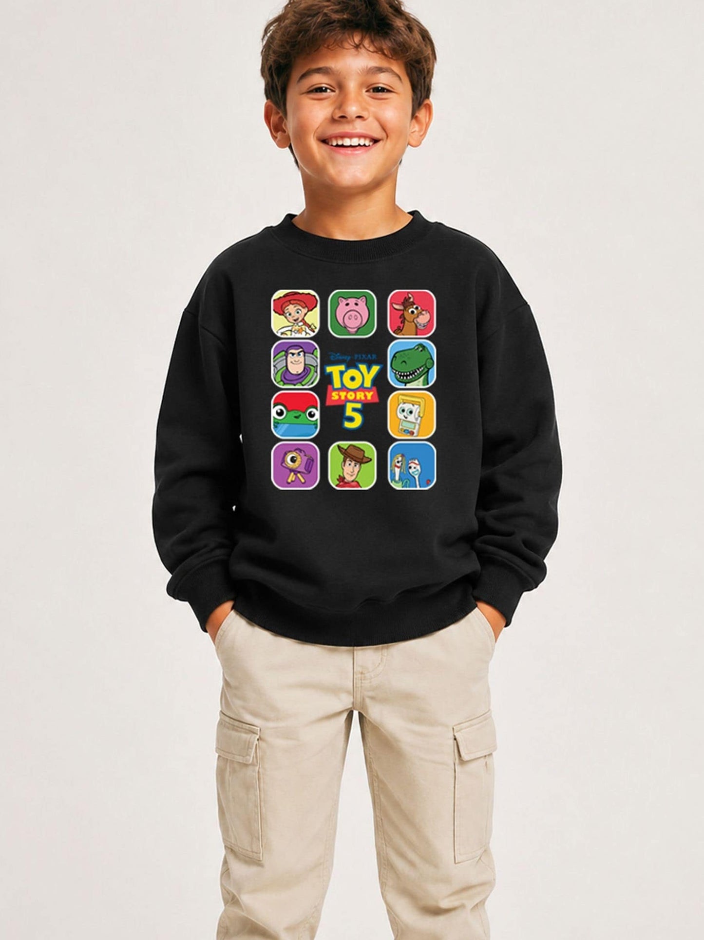 Dsiney Kidz - Brand Threads Black Disney Toy Story 5 Sweatshirt image 1